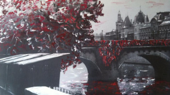 Named contemporary work « Lumière sur le pont Neuf », Made by COLOMBO