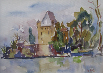 Named contemporary work « le château d'Yvoire », Made by JEAN-NOëL LE JUNTER