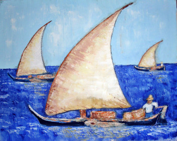 Named contemporary work « parti de peche », Made by MADI