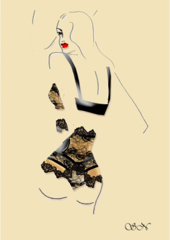 Named contemporary work « Pin-up », Made by ANNE SULEIKA ELIMBI