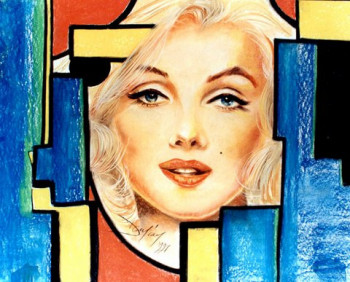 Named contemporary work « MARYLIN ' MONDRIAN », Made by DAMIAN TIRADO