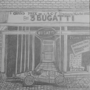 Named contemporary work « Bugatti 1922 Grand Prix », Made by SLMORGAN