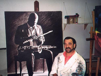 Named contemporary work « dans l'atelier devant Coltrane », Made by JEAN-CHARLES BELLIARD