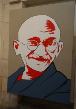 Named contemporary work « GANDHI », Made by UHMANN