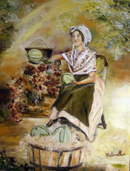 Named contemporary work « la Comtadine aux melons », Made by ESTERELLE