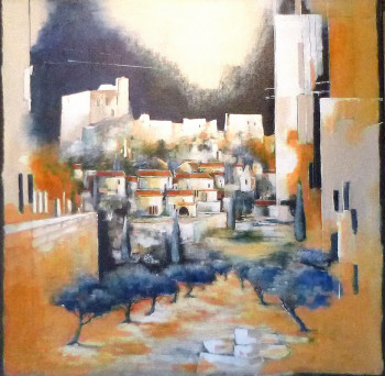 Named contemporary work « " Le chemin des baux " », Made by JAMES BURGEVIN