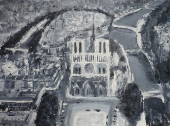 Named contemporary work « Notre Dame vue de haut », Made by CLéMENTINE LUBIN