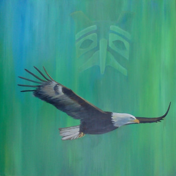 Named contemporary work « Eagle Spirit II », Made by PATRICIA GULYAS