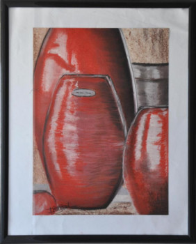 Named contemporary work « les pots rouge », Made by AMANDINE RENAUD