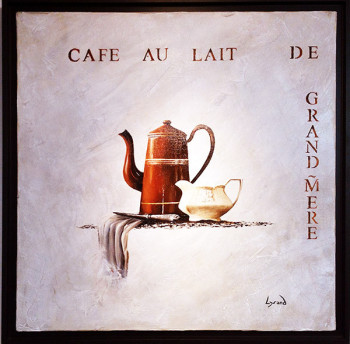 Named contemporary work « LE CAFE DE GRAND MERE », Made by LYSAND