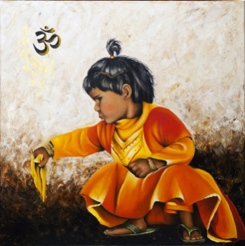 Named contemporary work « PETITE FILLE INDIENNE », Made by LYSAND