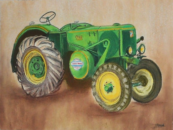 Named contemporary work « le tracteur societe française », Made by AMANDINE RENAUD