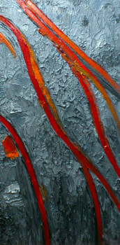 Named contemporary work « Coulée de lave / Lava Flow #1424 », Made by KLARA