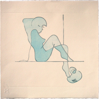 Named contemporary work « Le Choix (lithographie) », Made by THIERRY COUDER