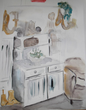 Named contemporary work « buffet », Made by MIREILLE BREGOU