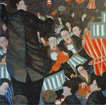 Named contemporary work « Activité au fond de l'orchestre », Made by ANDREW PAINTER