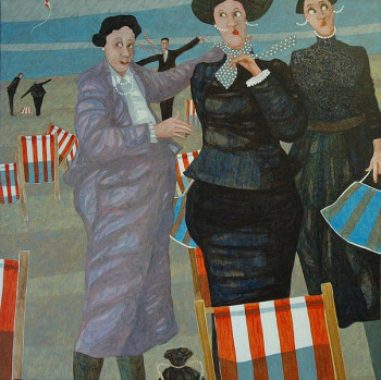 Named contemporary work « Certaines activités à la plage », Made by ANDREW PAINTER