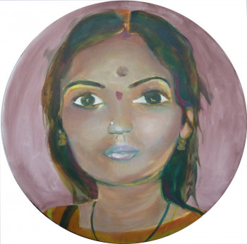 Named contemporary work « Jour de fête en famille à Madurai », Made by BONNEAU-MARRON