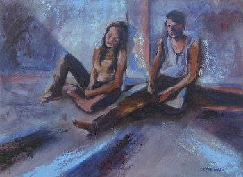 Named contemporary work « Jean et Marie », Made by LUCIA MAMOS