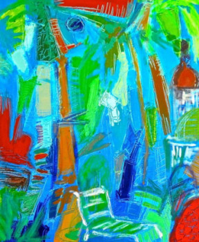 Named contemporary work « Souvenir d'Azur », Made by CHRISTIAN MENARD