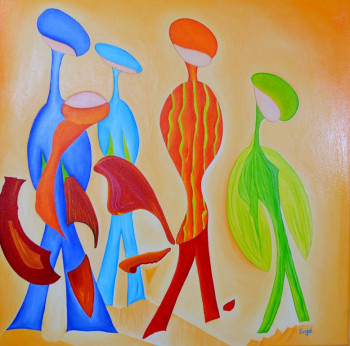 Named contemporary work « THE SUN BEINGS », Made by RG