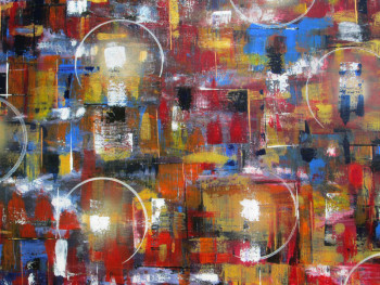 Named contemporary work « PEINTURE 2 », Made by DERRIENNIC