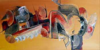 Named contemporary work « PEINTURE n° 43T », Made by DERRIENNIC