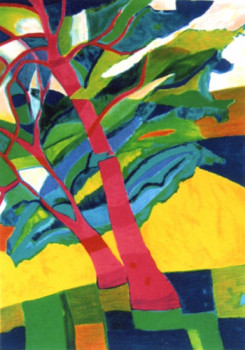 Named contemporary work « Couple d'arbres », Made by FRANCE WAGNER