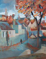 Contemporary work named « Automne à Senlis 1 », Created by MAXENCE GERARD