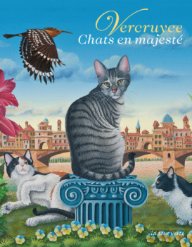 Named contemporary work « VERCRUYCE: Chats en majesté », Made by BERNARD VERCRUYCE