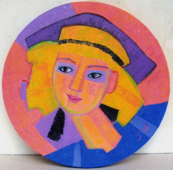 Named contemporary work « Visage femme blanche », Made by FRANCE WAGNER