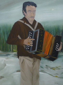 Named contemporary work « Un accordéon en hiver », Made by FéLIX MONGET