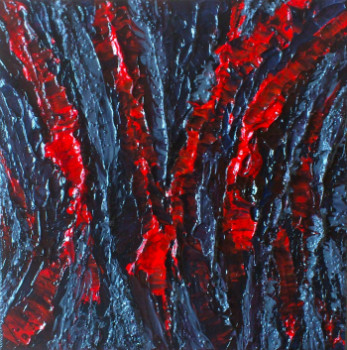 Named contemporary work « Coulée de lave / Lava Flow  #14134 », Made by KLARA