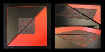 Named contemporary work « En rouge et noir », Made by ALACHASSEAUXTRESORS