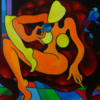 Named contemporary work « Peinture acrylique 2899 », Made by RAFNAREK