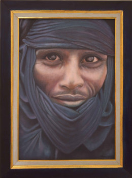 Named contemporary work « Le touareg - portrait », Made by FREDERIQUE