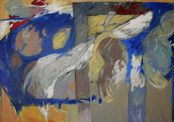 Contemporary work named « Traversée blanche », Created by HERVé PLOUZEN