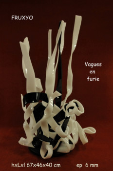 Named contemporary work « Vagues en furie », Made by FRUXYO