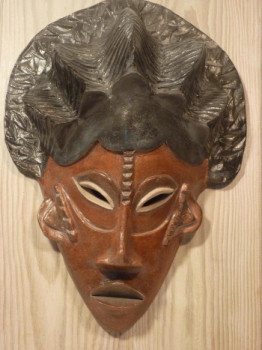 Named contemporary work « Masque africain », Made by ARTSCODY