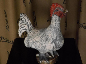 Named contemporary work « Coq en raku  », Made by ARTSCODY