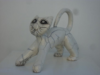 Named contemporary work « Chat », Made by ARTSCODY