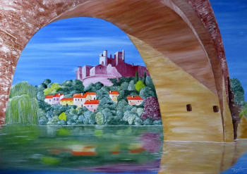 Named contemporary work « Sous le pont de l'Orb (Ville de Béziers) », Made by GéRARD PACROS