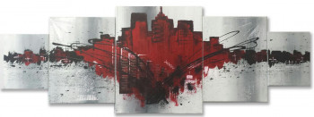 Named contemporary work « Ville d'horizon rouge », Made by SEIRA