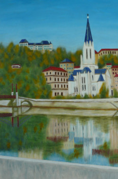 Contemporary work named « St Georges vieux Lyon », Created by COMBEMICHEL
