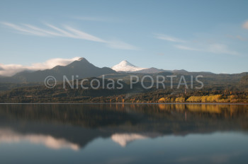 Named contemporary work « Reflection of the Volcano Villarica », Made by NICOLAS PORTAIS