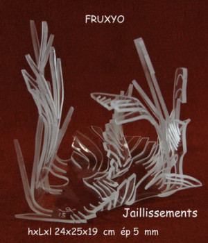 Named contemporary work « Jaillissements », Made by FRUXYO