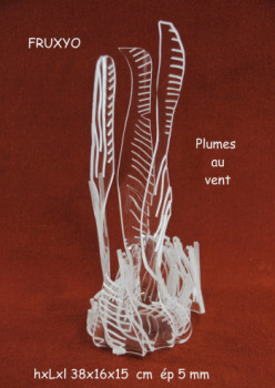 Named contemporary work « plumes au vent », Made by FRUXYO