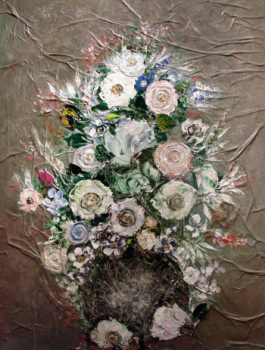 Named contemporary work « LE BOUQUET DE ROSES SCULPTEES », Made by ANNICK PALLARD