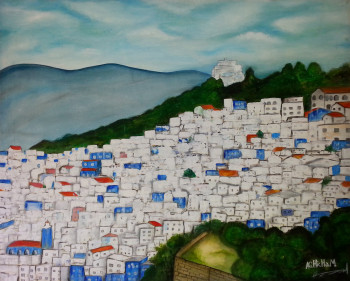 Named contemporary work « chaouen le paradis », Made by AGUEDACH HICHAM