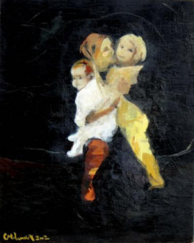 Named contemporary work « Autoportrait avec mes enfants », Made by CAROLE MELMOUX